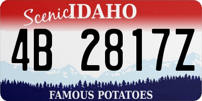 ID license plate 4B2817Z