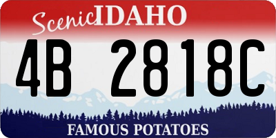 ID license plate 4B2818C