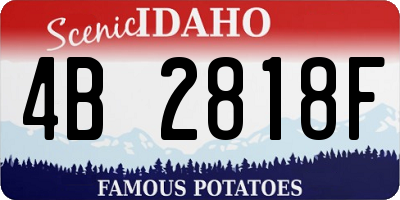 ID license plate 4B2818F