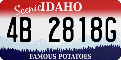 ID license plate 4B2818G