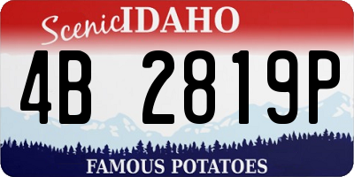 ID license plate 4B2819P