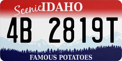 ID license plate 4B2819T