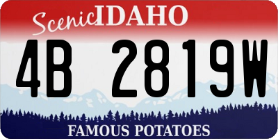 ID license plate 4B2819W