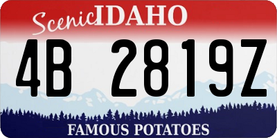 ID license plate 4B2819Z