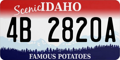 ID license plate 4B2820A
