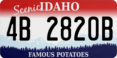 ID license plate 4B2820B