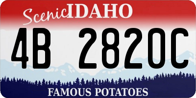 ID license plate 4B2820C