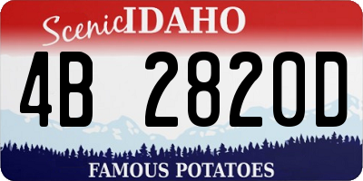 ID license plate 4B2820D