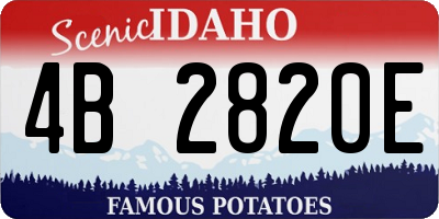 ID license plate 4B2820E