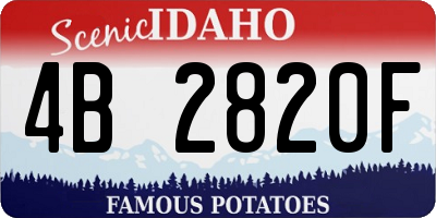 ID license plate 4B2820F