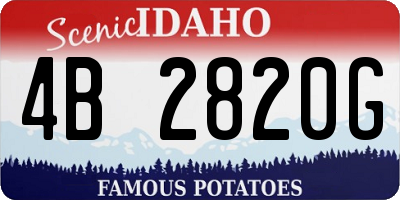 ID license plate 4B2820G
