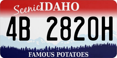 ID license plate 4B2820H
