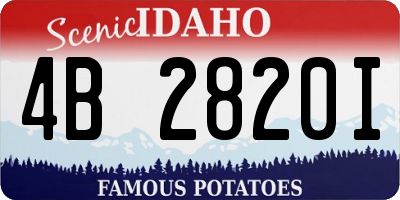 ID license plate 4B2820I