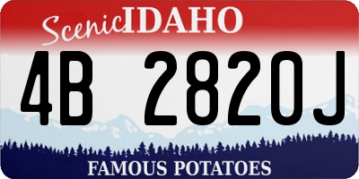 ID license plate 4B2820J