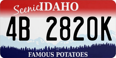 ID license plate 4B2820K