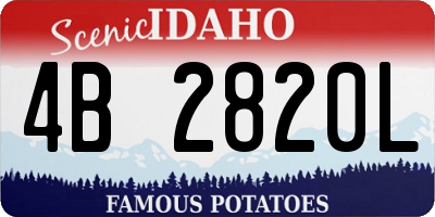 ID license plate 4B2820L