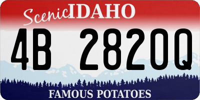 ID license plate 4B2820Q