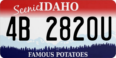 ID license plate 4B2820U