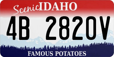 ID license plate 4B2820V