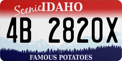 ID license plate 4B2820X