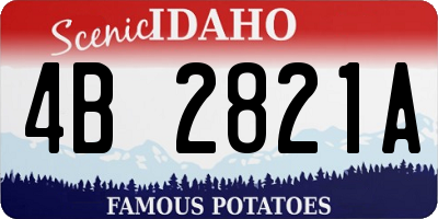 ID license plate 4B2821A
