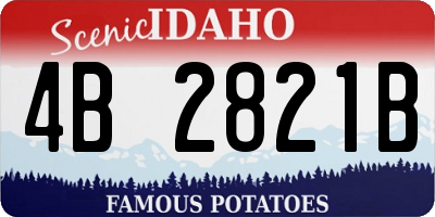 ID license plate 4B2821B