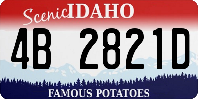 ID license plate 4B2821D