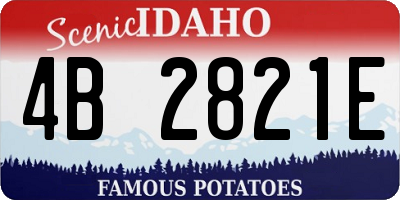 ID license plate 4B2821E