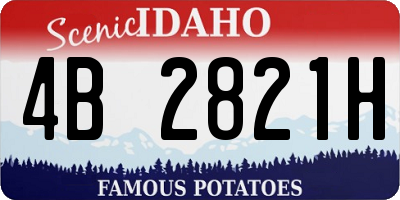 ID license plate 4B2821H