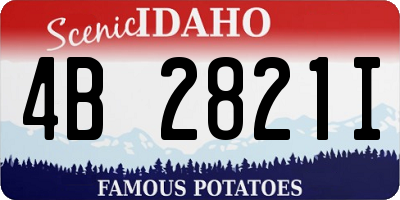 ID license plate 4B2821I