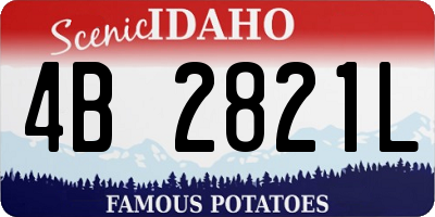 ID license plate 4B2821L