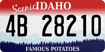 ID license plate 4B2821O