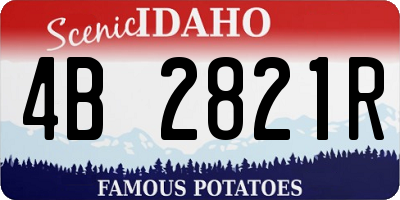 ID license plate 4B2821R