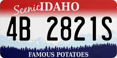 ID license plate 4B2821S