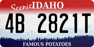 ID license plate 4B2821T