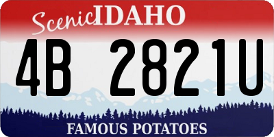 ID license plate 4B2821U