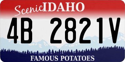 ID license plate 4B2821V