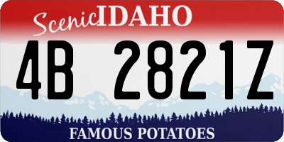 ID license plate 4B2821Z