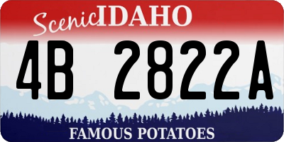 ID license plate 4B2822A