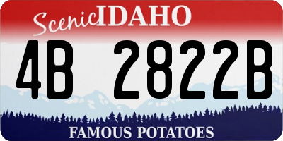 ID license plate 4B2822B