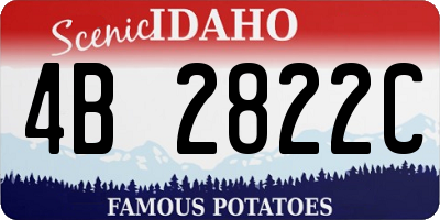ID license plate 4B2822C