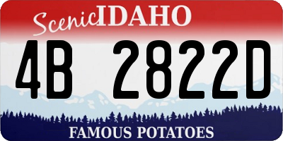 ID license plate 4B2822D