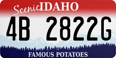 ID license plate 4B2822G