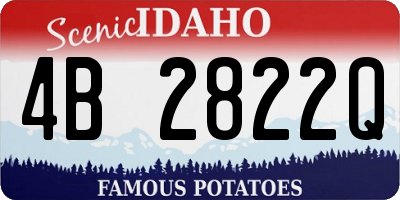 ID license plate 4B2822Q