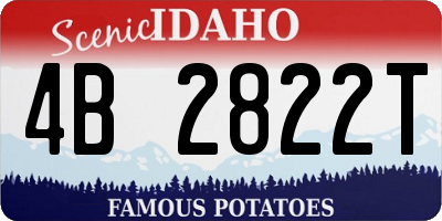 ID license plate 4B2822T