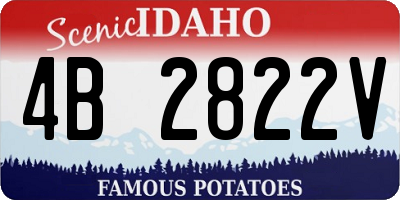 ID license plate 4B2822V