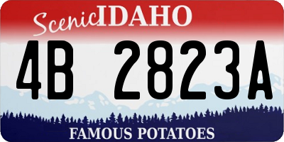 ID license plate 4B2823A