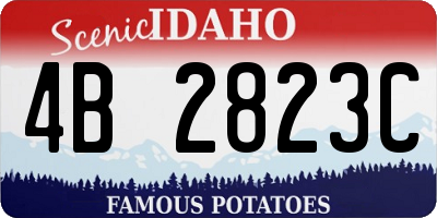 ID license plate 4B2823C