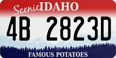 ID license plate 4B2823D