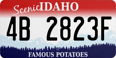 ID license plate 4B2823F